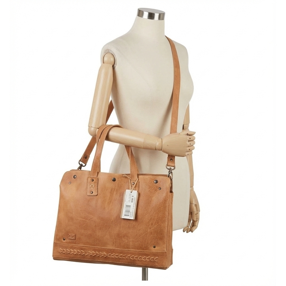 NEW BEDSTU commuter bag in tan dd oats rustic